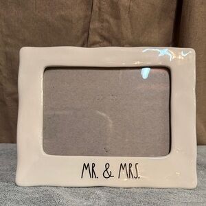 Rae Dunn Cream 'Mr. & Mrs.' Photo Frame